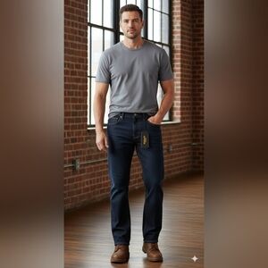 Stanley Men's Workwear stretch Flex Technology Blue denim jeans Size 34 X 30